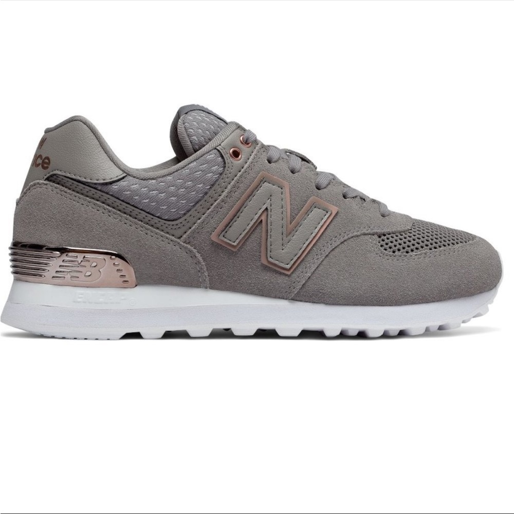 New Balance Encap 574 Grey Rose Gold Womens Sneaker Size 8.5